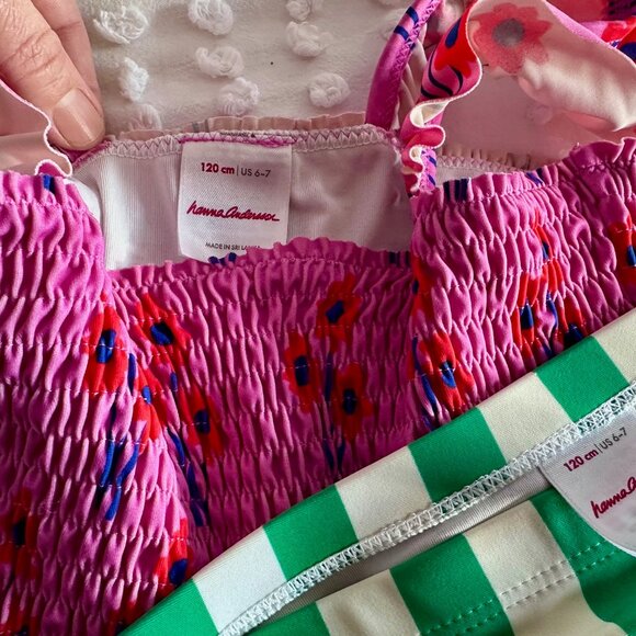 Hannah Andersson Tankini Swim Suit - Size 6-7 - Picture 4 of 7